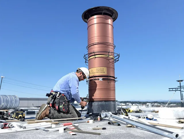 Installed chimney liner by Bloomfield Chimney Sweep in Bloomfield, CT