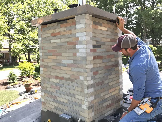 Bloomfield Chimney Sweep completing a modern chimney remodel in Bloomfield, CT