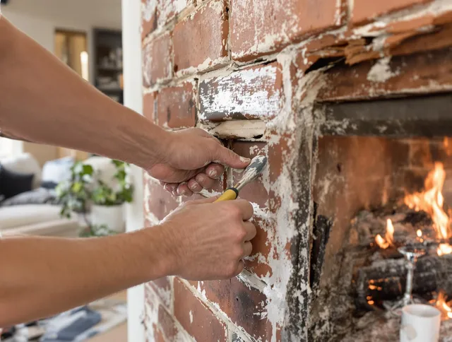 Routine fireplace repair by Bloomfield Chimney Sweep in Bloomfield, CT