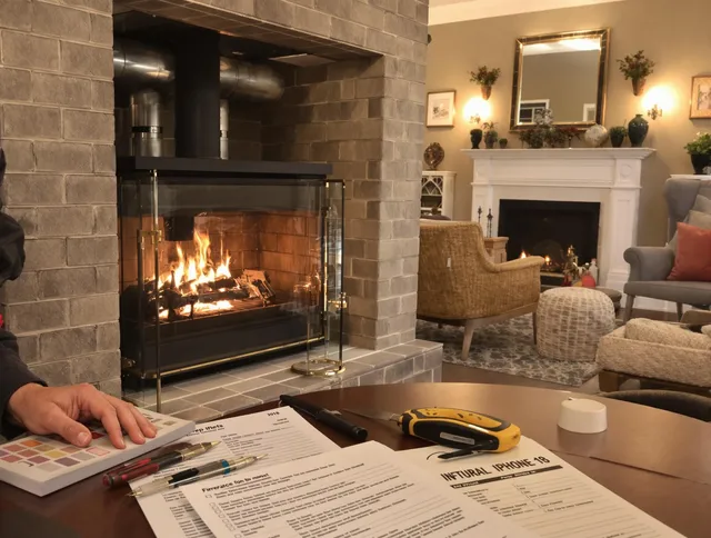 Bloomfield Chimney Sweep verifying fireplace safety measures in Bloomfield, CT